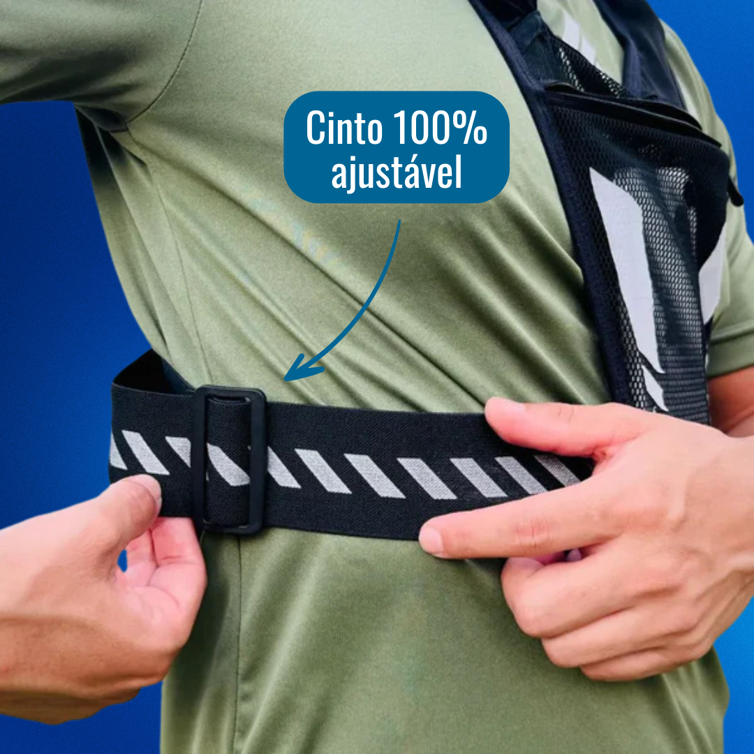 Colete de Corrida Pro - com Bolsos para Celular, Hidratação, Fones e Chaves