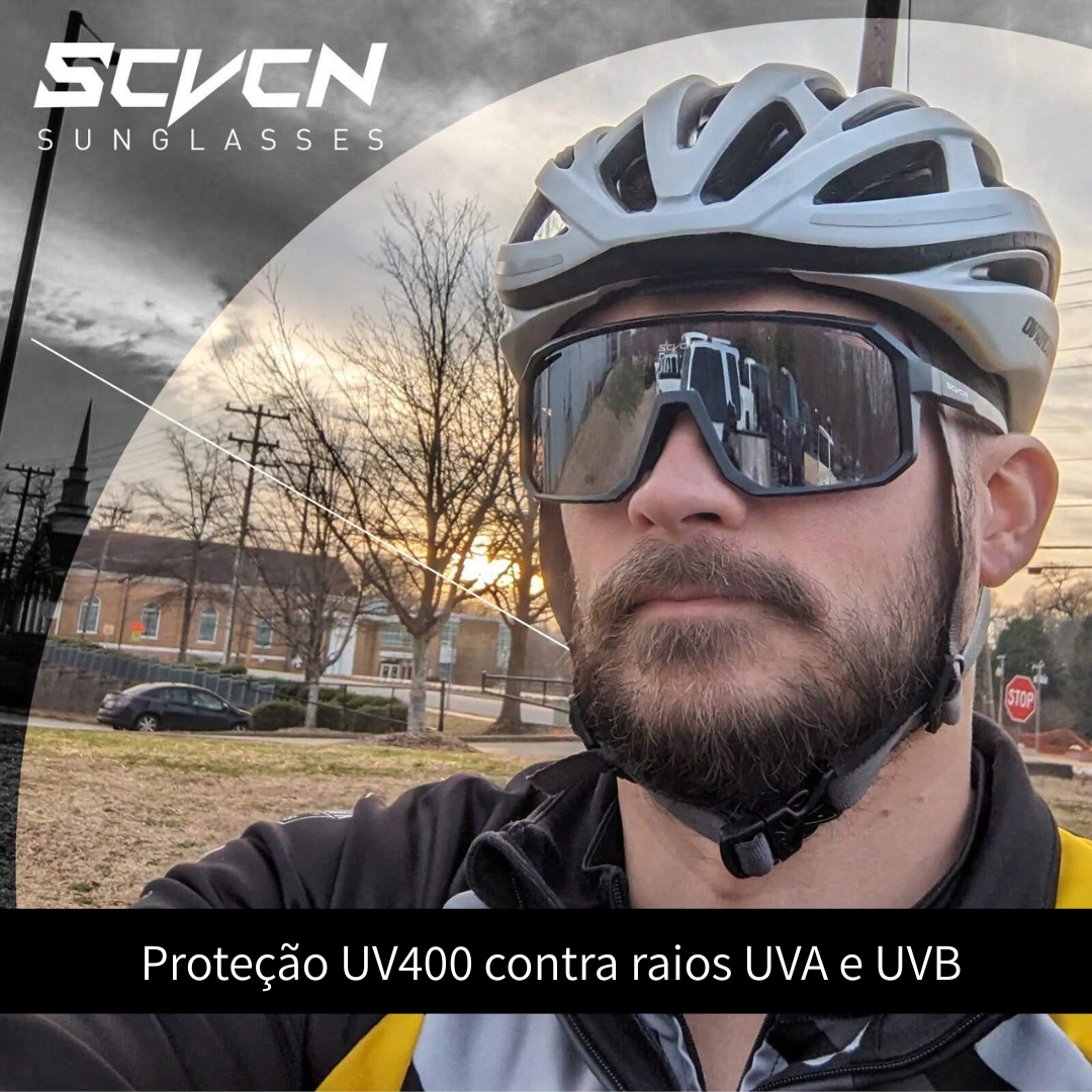 Óculos de Sol Para Corrida e Ciclismo - Black Pace SCVCN