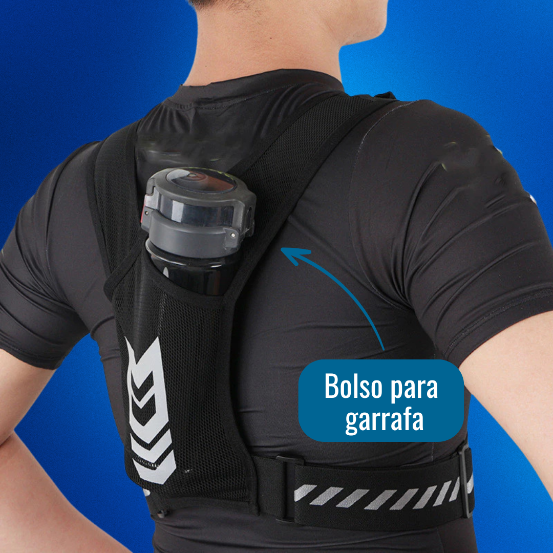 Colete de Corrida Pro - com Bolsos para Celular, Hidratação, Fones e Chaves