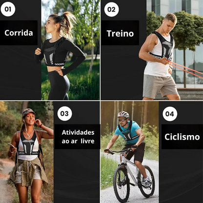 Colete de Corrida Pro - com Bolsos para Celular, Hidratação, Fones e Chaves